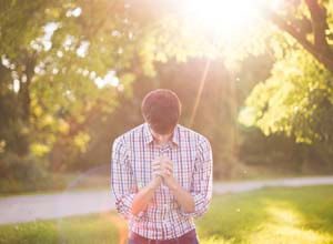 man praying